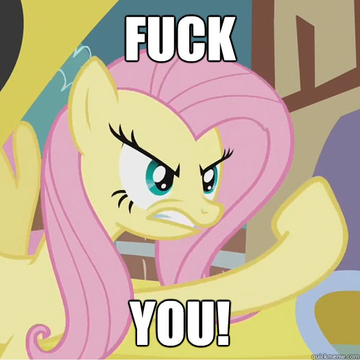 FUCK YOU! - FUCK YOU!  Flipoff Pony