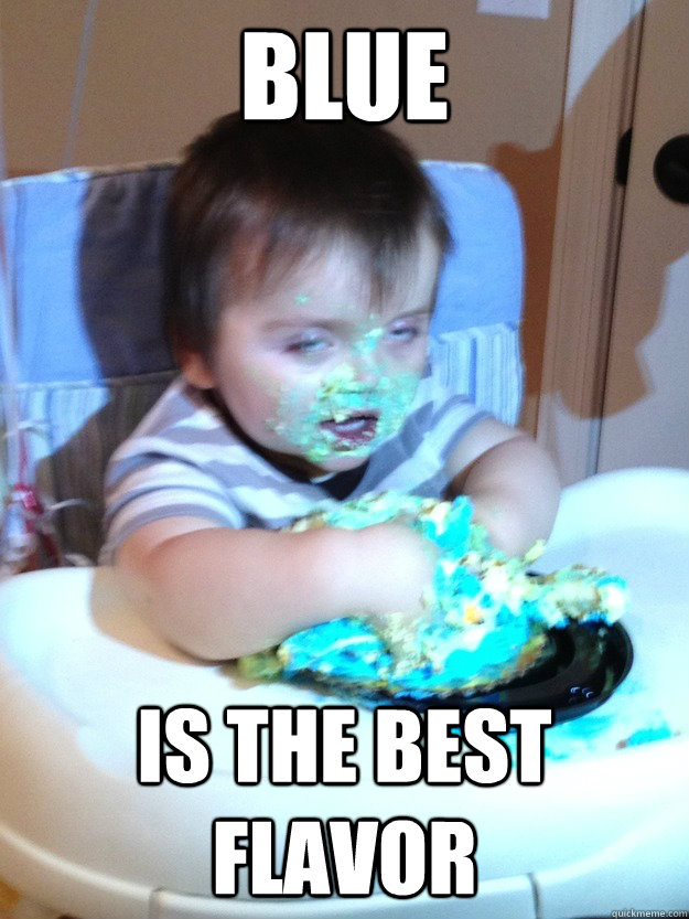 blue is the best flavor  Munchies Kid