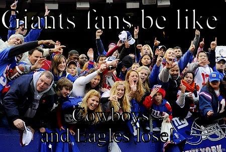 GIANTS FANS BE LIKE  COWBOYS AND EAGLES LOSE!  Misc