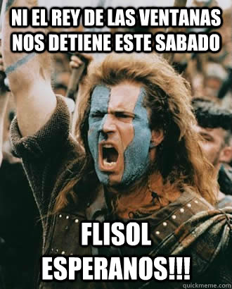 ni el rey de las ventanas nos detiene este sabado flisol esperanos!!!  SOPA Opposer