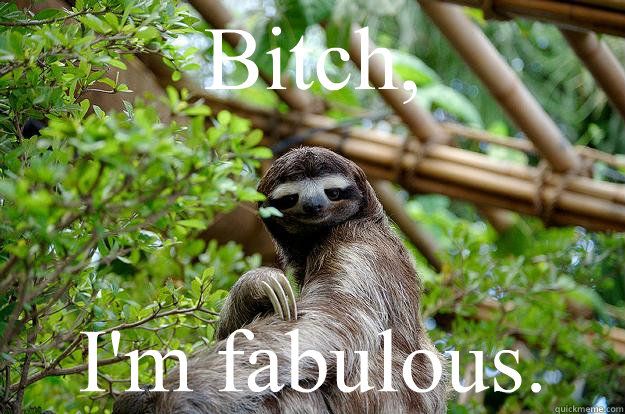 Bitch, I'm fabulous. - Bitch, I'm fabulous.  Fabulous Sloth