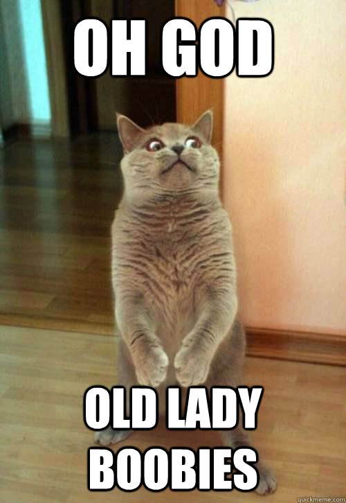 Oh GOd Old lady boobies  Horrorcat