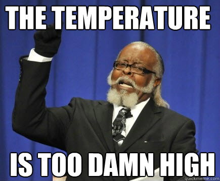 the temperature is TOO DAMN HIGH  Too Damn High