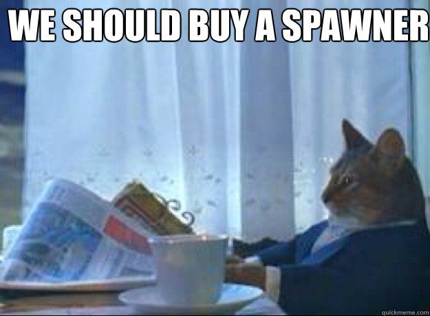 we should buy a spawner   boat cat