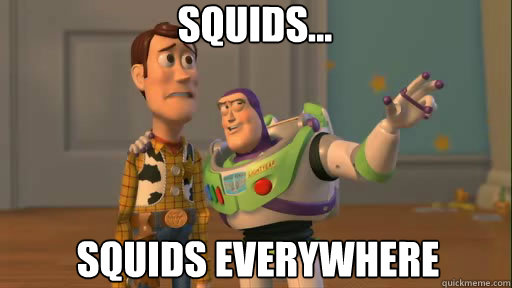 squids... squids everywhere  Everywhere