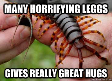 Many horrifying leggs Gives really great hugs  