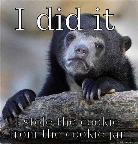 I DID IT I STOLE THE COOKIE FROM THE COOKIE JAR Confession Bear