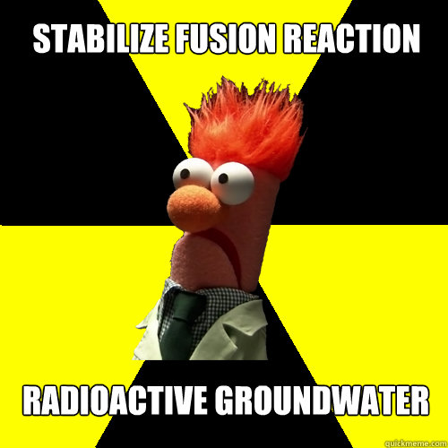 Stabilize Fusion Reaction Radioactive Groundwater  