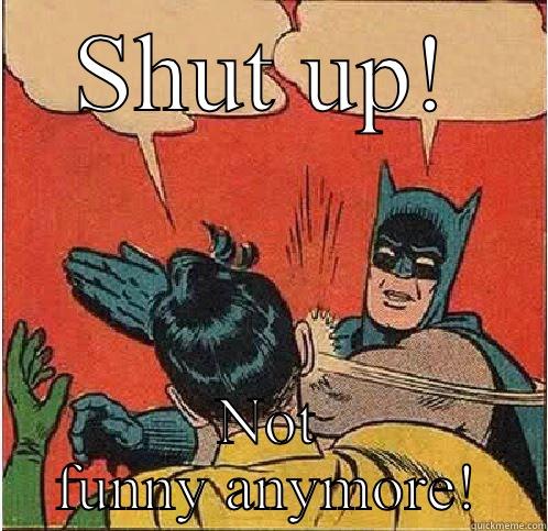 SHUT UP! NOT FUNNY ANYMORE! Batman Slapping Robin