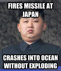 Fires missile at Japan Crashes into ocean without exploding  
