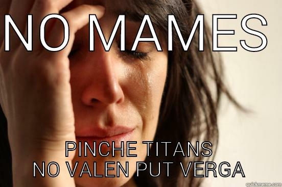 NO MAMES  PINCHE TITANS NO VALEN PUT VERGA First World Problems