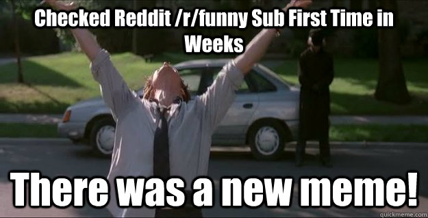 Checked Reddit /r/funny Sub First Time in Weeks There was a new meme!  