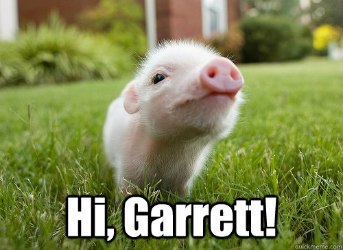  Hi, Garrett!  