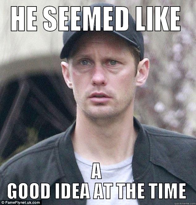 SKARSGARD MEME - HE SEEMED LIKE A GOOD IDEA AT THE TIME Misc