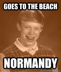 Goes to the beach Normandy  