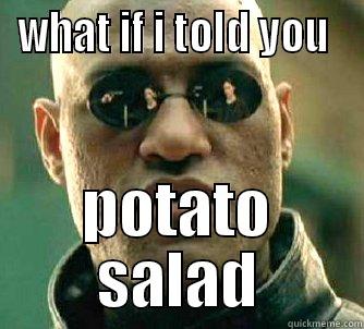 WHAT IF I TOLD YOU  POTATO SALAD Matrix Morpheus