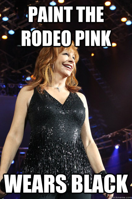 Paint the Rodeo Pink Wears Black  Scumbag Reba