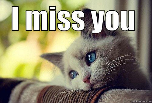 I MISS YOU  First World Problems Cat