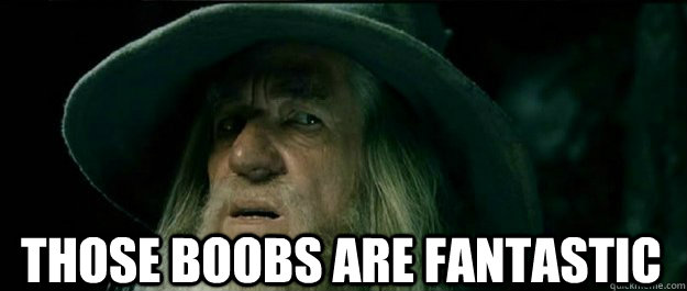  those boobs are fantastic  Gandalf