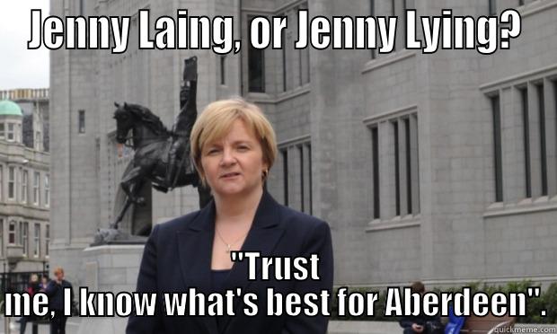 JENNY LAING, OR JENNY LYING? 