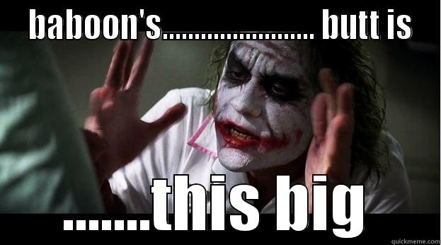  BABOON'S........................ BUTT IS .......THIS BIG Joker Mind Loss