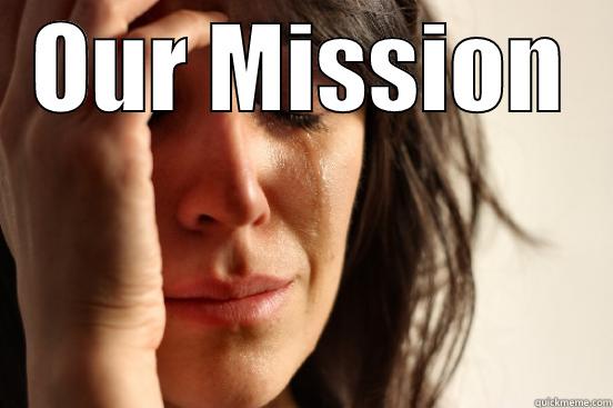 OUR MISSION  First World Problems