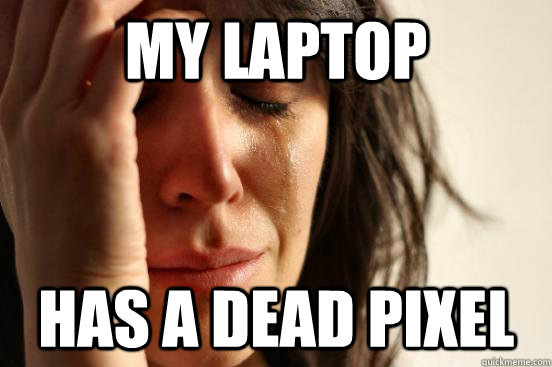 My laptop has a dead pixel  First World Problems