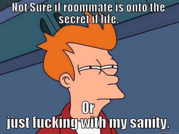 The Number 5 - NOT SURE IF ROOMMATE IS ONTO THE SECRET IF LIFE. OR JUST FUCKING WITH MY SANITY. Futurama Fry