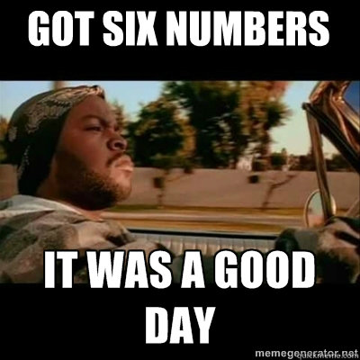 got six numbers  ICECUBE