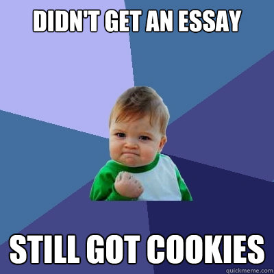Didn't get an essay Still got cookies  Success Kid