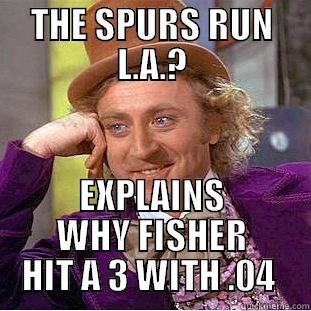 THE SPURS RUN L.A.? EXPLAINS WHY FISHER HIT A 3 WITH .04  Creepy Wonka