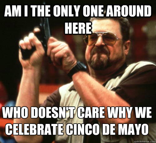 Am i the only one around here Who doesn't care why we celebrate cinco de mayo   Am I The Only One Around Here