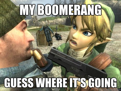 my boomerang guess where it's going  