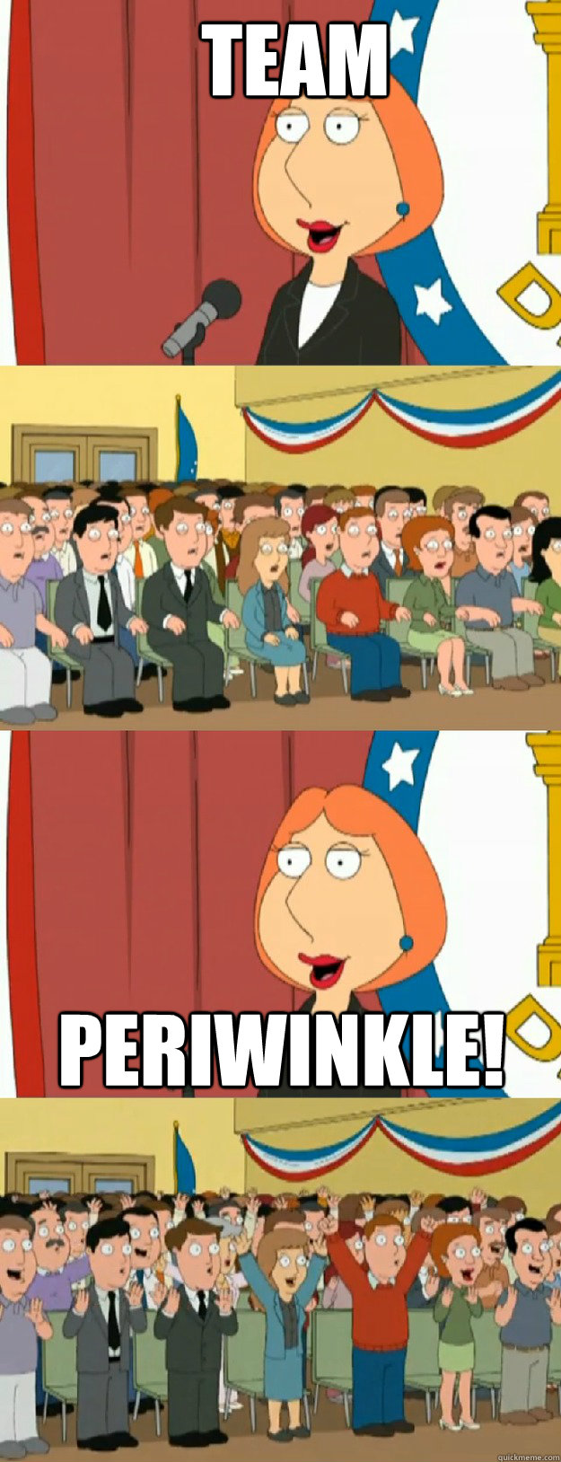 team PERIWINKLE!  Lois Griffin