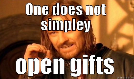ONE DOES NOT SIMPLEY OPEN GIFTS Boromir
