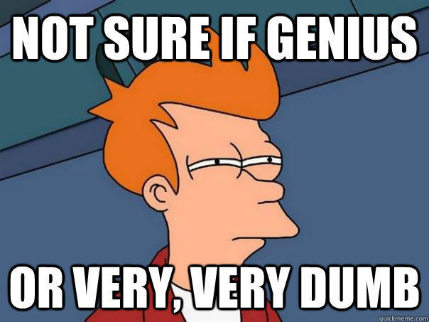 Not Sure If Genius Or Very, Very Dumb  Futurama Fry