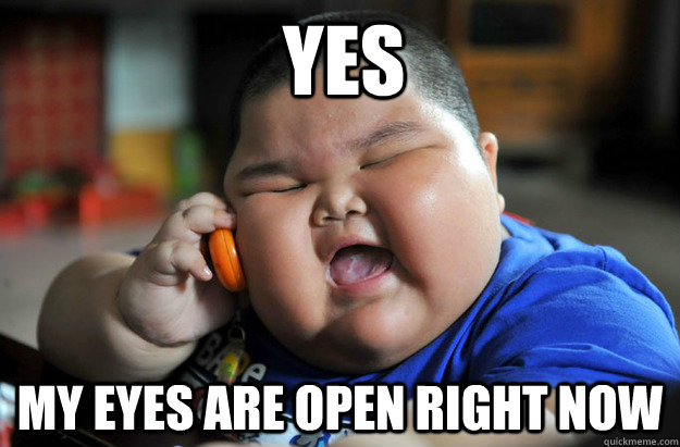 Yes My eyes are open right now  Lu Hao