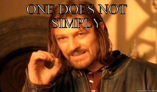 ONE DOES NOT SIMPLY  Boromir