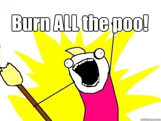 Burn ALL the poo!   X All The Things