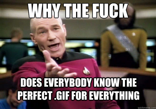 Why the fuck does everybody know the perfect .gif for everything - Why the fuck does everybody know the perfect .gif for everything  Why The Fuck Picard