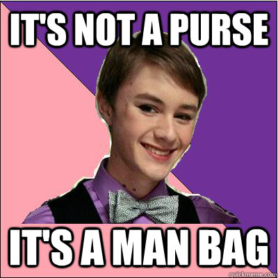 It's not a purse It's a man bag  