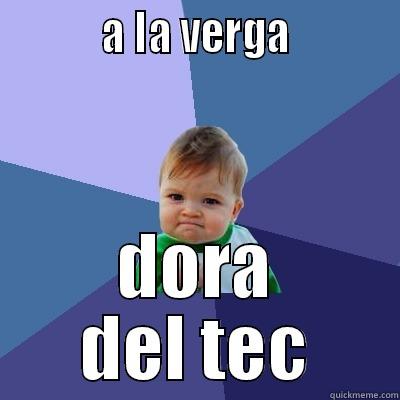           A LA VERGA           DORA DEL TEC Success Kid