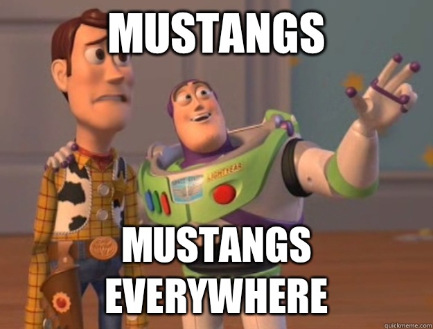 Mustangs Mustangs everywhere  Buzz Lightyear