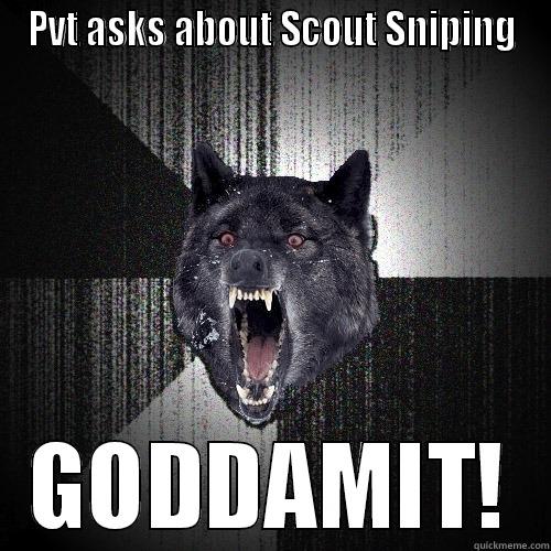 PVT ASKS ABOUT SCOUT SNIPING GODDAMIT! Insanity Wolf