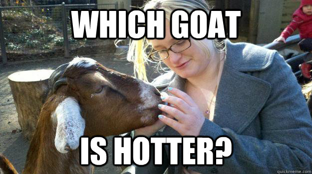 Which Goat Is hotter?  sexy goat