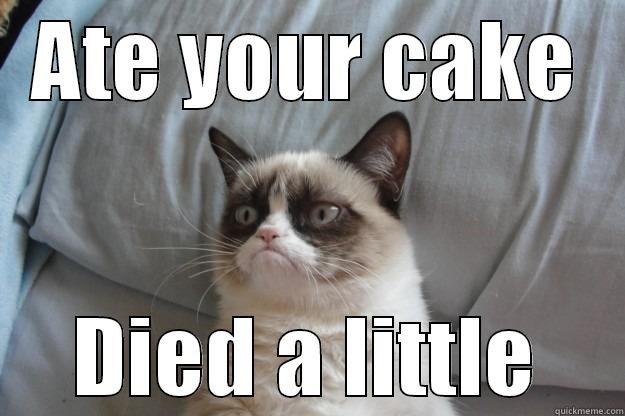 ATE YOUR CAKE DIED A LITTLE Grumpy Cat