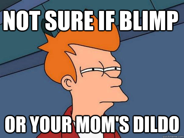 Not sure if blimp Or your mom's dildo    Futurama Fry