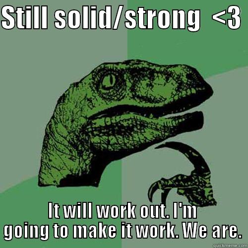 STILL SOLID/STRONG  <3  IT WILL WORK OUT. I'M GOING TO MAKE IT WORK. WE ARE. Philosoraptor