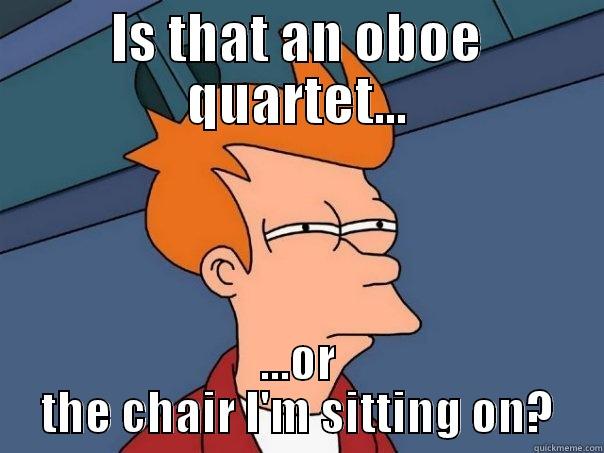 IS THAT AN OBOE QUARTET... ...OR THE CHAIR I'M SITTING ON? Futurama Fry