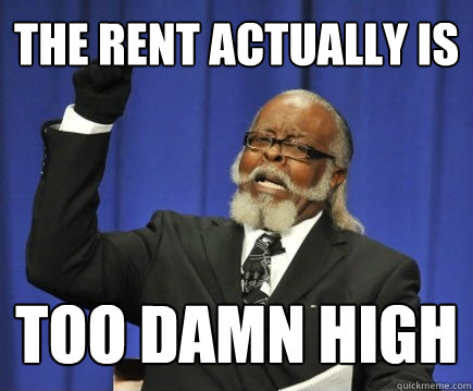 The Rent actually is too damn high  Too Damn High